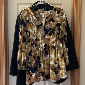 NWT Spense Autumn Floral Blouse